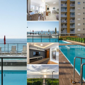 Apto completo com vista mar pé na areia em Barra Velha em condomínio Resort com Spa, Piscina, quadra de futebol, Sala de jogos, brinquedoteca, Complexo com diversos comércios